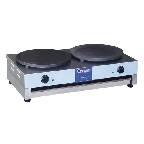 Hendi Crêpière Double Électrique | Professionnel | 2x 3kW/230V | 2x Plaque de 400mm