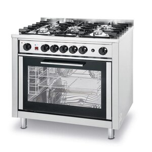 Hendi Cuisinière à Gaz 5 Feux | Four Électrique | 14,3kW/230V | 900x655x850/900(h)mm Hendi Cuisinière à Gaz 5 Feux | Four Électrique | 14,3kW/230V | 900x655x850/900(h)mm