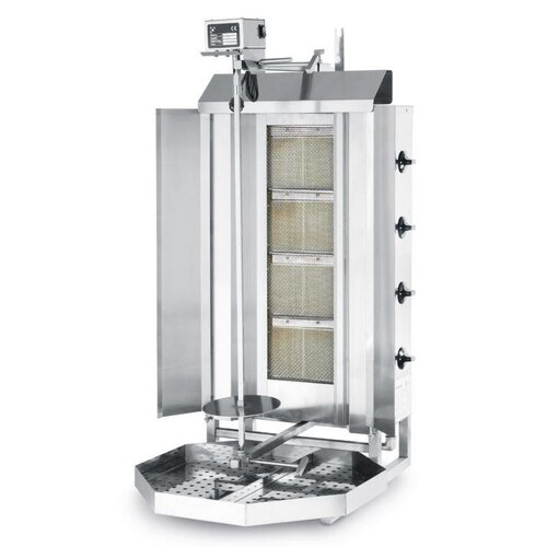 Hendi Grill à Gaz à Kebab Inox - Profi Line - 12kW - 470x550x1150(h)mm