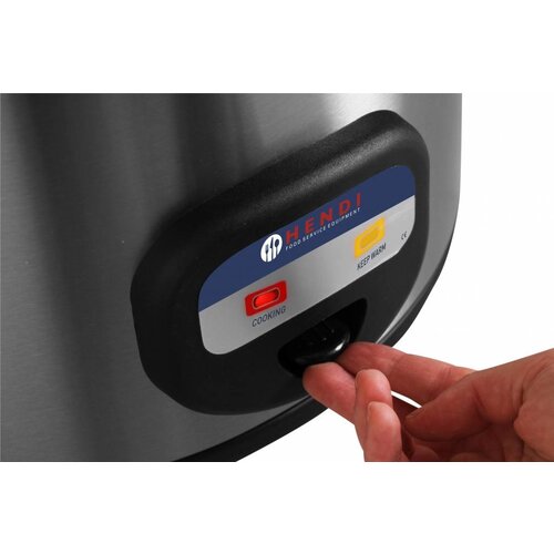 Hendi Cuiseur à Riz Inox | Double Paroi | 30/35 Personnes | 5,4 Litres