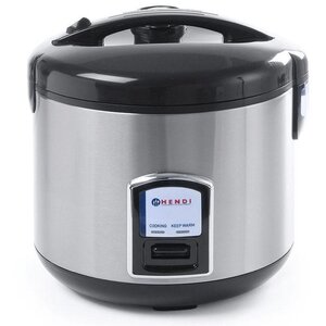 Hendi Cuiseur à Riz | Inox | Fonction Cuisson Vapeur | 4-10 Personnes | 1,8 Litres
