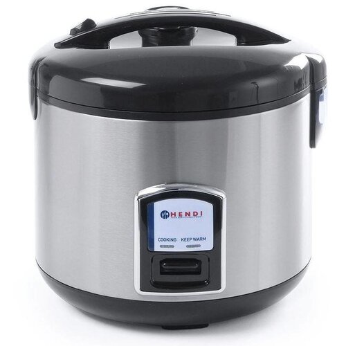 Hendi Cuiseur à Riz | Inox | Fonction Cuisson Vapeur | 4-10 Personnes | 1,8 Litres