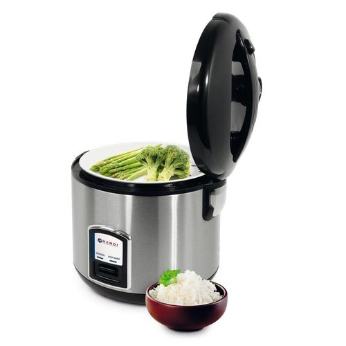 Hendi Cuiseur à Riz | Inox | Fonction Cuisson Vapeur | 4-10 Personnes | 1,8 Litres
