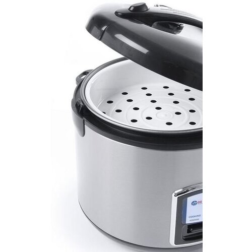 Hendi Cuiseur à Riz | Inox | Fonction Cuisson Vapeur | 4-10 Personnes | 1,8 Litres