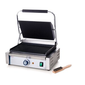 Hendi Grill de Contact "Panini" - Rainuré - 230V/2,2kW - 430x370x210(h)mm Hendi Grill de Contact "Panini" - Rainuré - 230V/2,2kW - 430x370x210(h)mm