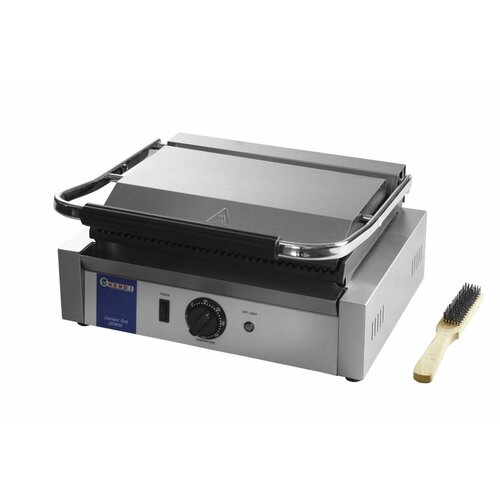 Hendi Grill de Contact "Panini" - Rainuré - 230V/2,2kW - 430x370x210(h)mm