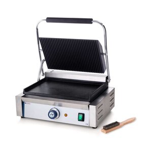 Hendi Grill de Contact "Panini" | Dessus Rainuré/Dessous Lisse | 2200W Hendi Grill de Contact "Panini" | Dessus Rainuré/Dessous Lisse | 2200W