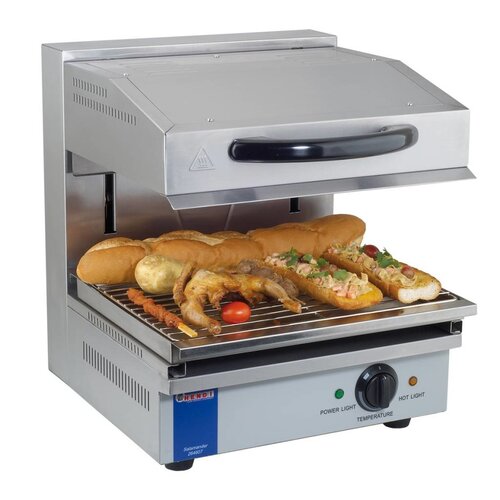 Hendi Salamandre Inox Type 450 - Jusqu'à 300°C - 2,8kW - 480x520x530(h)mm