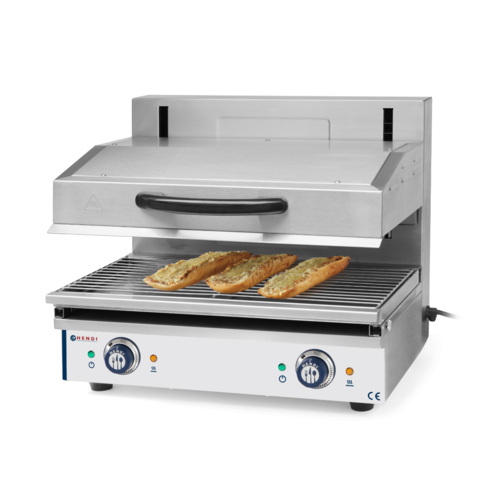 Hendi Salamandre Inox Type 600 - Jusqu'à 300°C - 3,6kW - 600x520x530(h)mm