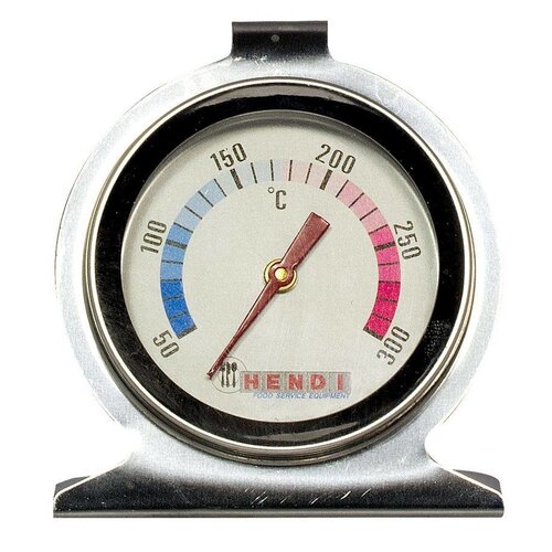 Hendi Thermomètre Pour Four | 50/300°C | Boîtier Inox | Incl. Crochet et Support