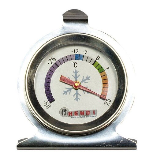 Hendi Thermomètre pour Frigo | -50/+25°C | Incl. Crochet et Support | Ø60mm