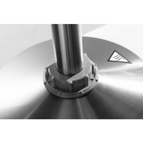 Hendi Chauffage De Patio Inox - Retractable - 12,7kW - Ø770x1580-2200(h)mm