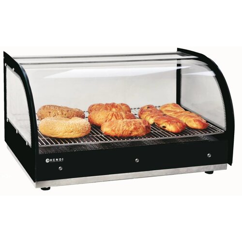 Hendi Vitrine Chauffante Inox | Grille GN1/1 | Bac à Miettes | 554x376x311(h)mm