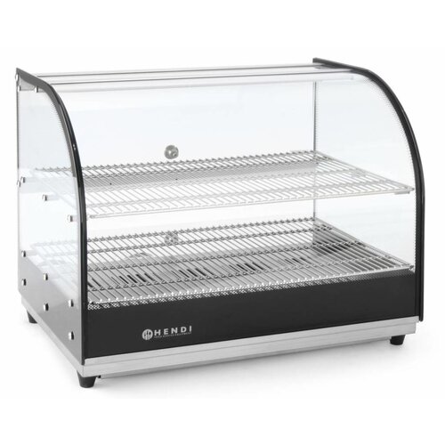Hendi Vitrine Chauffante Infrarouge Inox | 400W | 554x376x432(h)mm