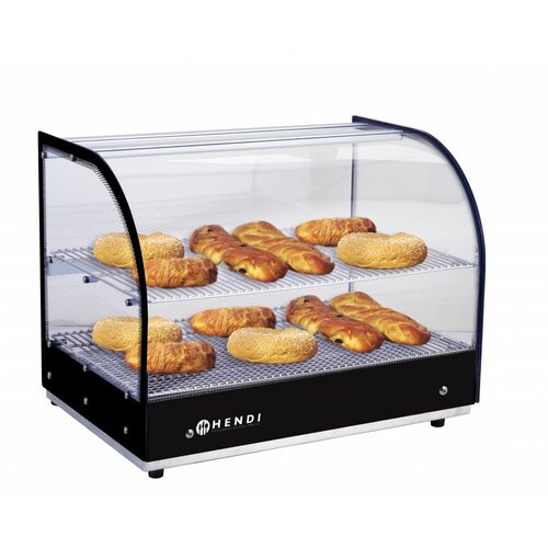 Hendi Vitrine Chauffante Infrarouge Inox | 400W | 554x376x432(h)mm