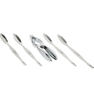 Hendi Set 4 Fourchettes et 1 Pince à Homard - 205(L)mm