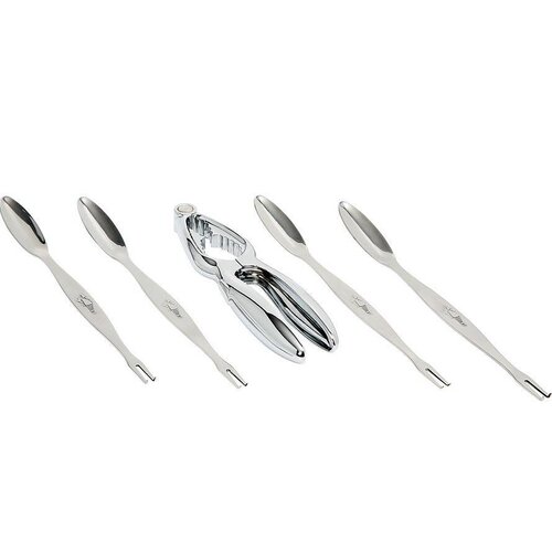 Hendi Set 4 Fourchettes et 1 Pince à Homard - 205(L)mm