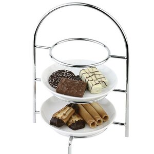 Hendi Présentoir Pour 3 Assiettes Ø170mm - Métallique Chromé - 185x120x260(h)mm