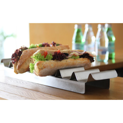 Hendi Présentoir de 7 Petits Pains - Inox - 475x105x60(h)mm