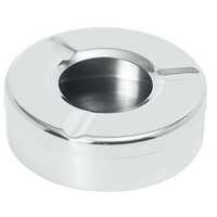 Cendrier Inox + Couvercle - Ø90x28(h)mm
