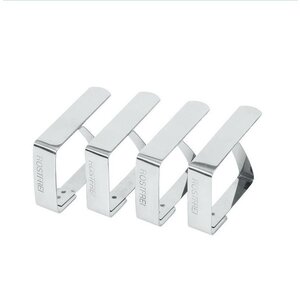 Hendi Attache-Nappe | Acier Chrome | 50x40mm | 4 Pièces