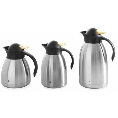 Hendi Verseuse Isotherme Inox | Bouchon Jaune | Disponibles en 3 Tailles