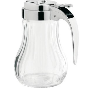 Hendi Verseur à Miel en Verre - Couvercle Plastique Chromé - Ø80x115(h)mm