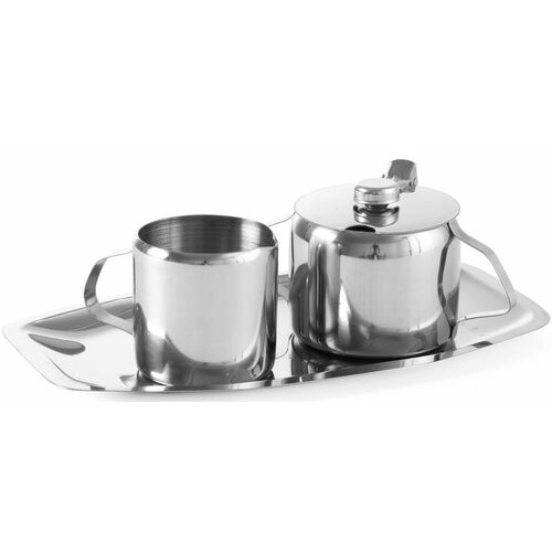 Hendi Crémier et Sucrier Inox | 3 Pièces | Plateau | Sucrier | Crémier Hendi Crémier et Sucrier Inox | 3 Pièces | Plateau | Sucrier | Crémier