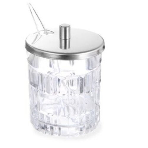 Hendi Pot à Moutarde en Verre - Couvercle Inox - Ø55x80(h)mm - 6 Pièces