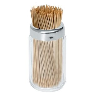 Hendi Pot à Cure-Dents en Verre | Bouchon Inox | Ø40x70(h)mm | 6 Pièces