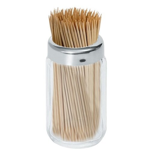 Hendi Pot à Cure-Dents en Verre | Bouchon Inox | Ø40x70(h)mm | 6 Pièces