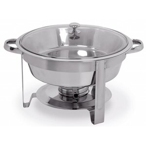 Hendi Chafing Dish Inox - Rond - 3,5 Litres - Ø390x270(h)mm Hendi Chafing Dish Inox - Rond - 3,5 Litres - Ø390x270(h)mm