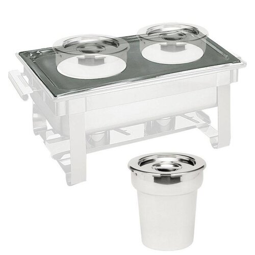 Hendi Plateau-Support Inox - Pour 2 Bains-Marie - GN1/1 - 530x325mm