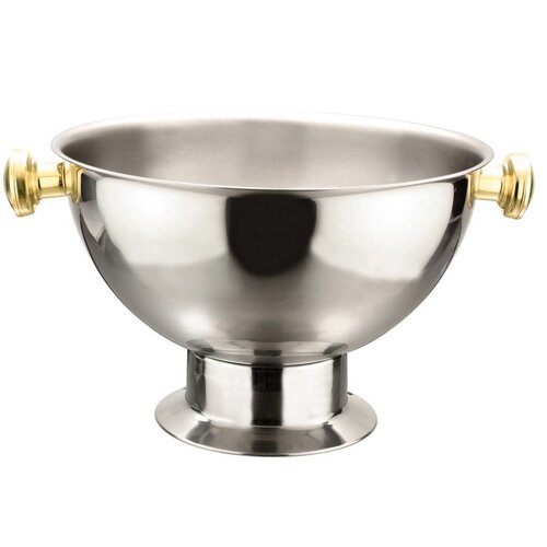 Hendi Vasque à Champagne Inox Avec Poignées Couleur Or - Rond - 13,5 Litres - Ø370x230(h)mm