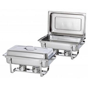 Hendi Set de 2 Chafing Dish | GN 1/1 Inox - 9 Litres | Promotion XXL Hendi Set de 2 Chafing Dish | GN 1/1 Inox - 9 Litres | Promotion XXL