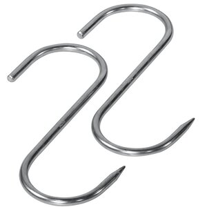 Hendi Crochets de Boucherie Inox - 90x4mm - 4 Pièces
