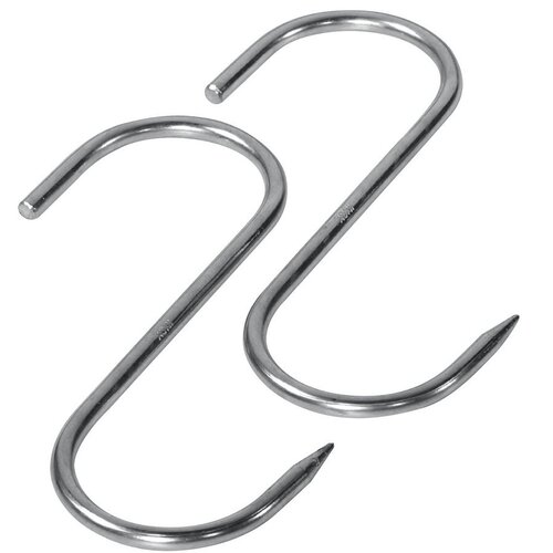 Hendi Crochets de Boucherie Inox - 90x4mm - 4 Pièces