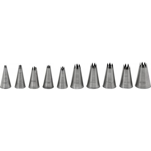 Hendi Douilles Inox | Boîte de 7 Pièces | Dentelé Ø6,8,10,12,14,16,18mm