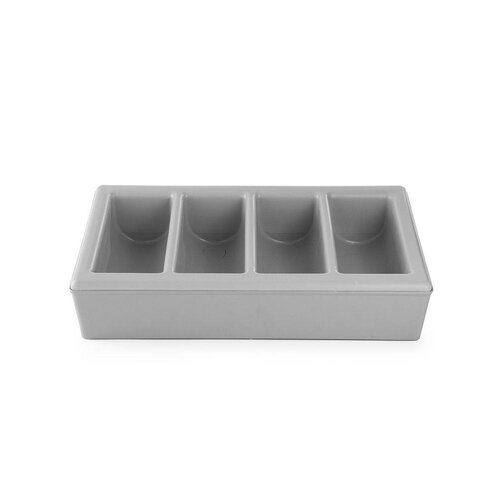 Hendi Bac à Couvert GN 1/1 Avec Support - 4 Compartiments - 100mm - LUXE