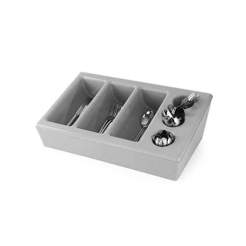 Hendi Bac à Couvert GN 1/1 Avec Support - 6 Compartiments - 100mm - LUXE