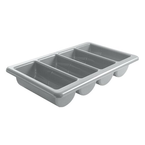 Hendi Bac à Couvert GN 1/1 | 4 Compartiments | Gris | 100mm Hendi Bac à Couvert GN 1/1 | 4 Compartiments | Gris | 100mm
