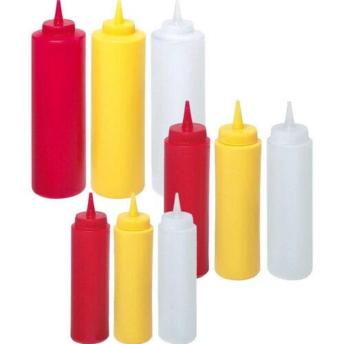 Hendi Set de 3 Flacons Distributeur Jaune - 200ml - Ø50x185mm