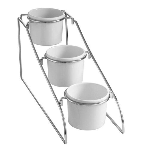 Hendi Support de Présentation Inox + Bacs Mélamine - 3x 1 Litre