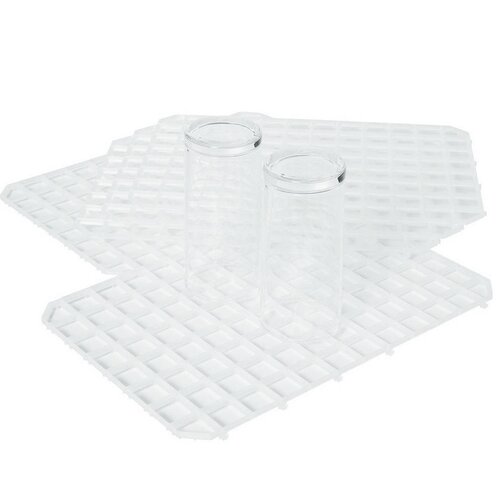 Hendi Tapis Égouttoir Encliquable - Polypropylène Blanc - 313x209mm - 5 Sur Carte