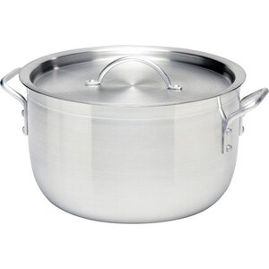 Hendi Marmite Bombée Aluminium - Avec Couvercle - Disponibles en 3 Tailles