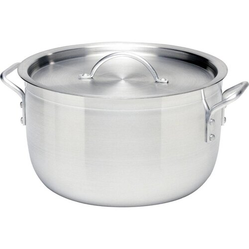 Hendi Marmite Bombée Aluminium - Avec Couvercle - Disponibles en 3 Tailles