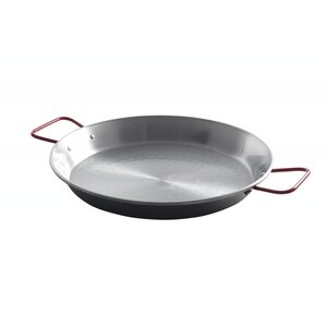 Hendi Poêle à Paëlla à Anses - Tôle d'Acier - Ø340x40(h)mm