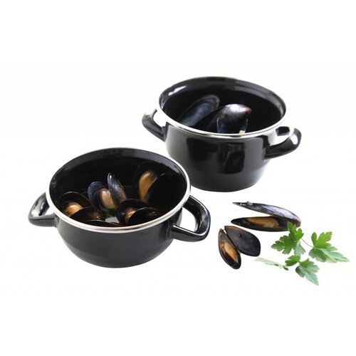 Hendi Cocotte à Moules Emaillé + Couvercle - Disponibles en 4 Tailles