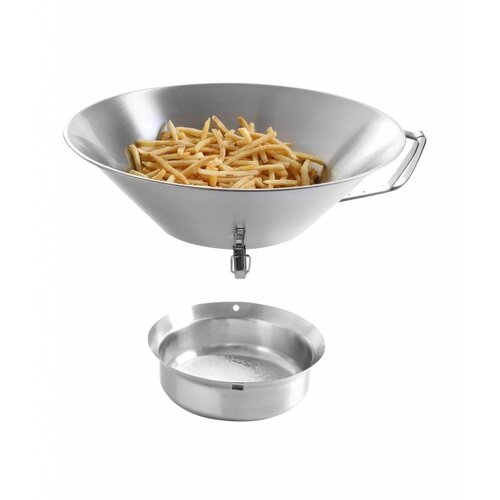 Hendi Égouttoir à Friture Inox - Bac Collecteur Amovible - Ø410x170(h)mm