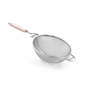 Hendi Passoire Double Grillage - Poignée en Bois - Ø260x570mm